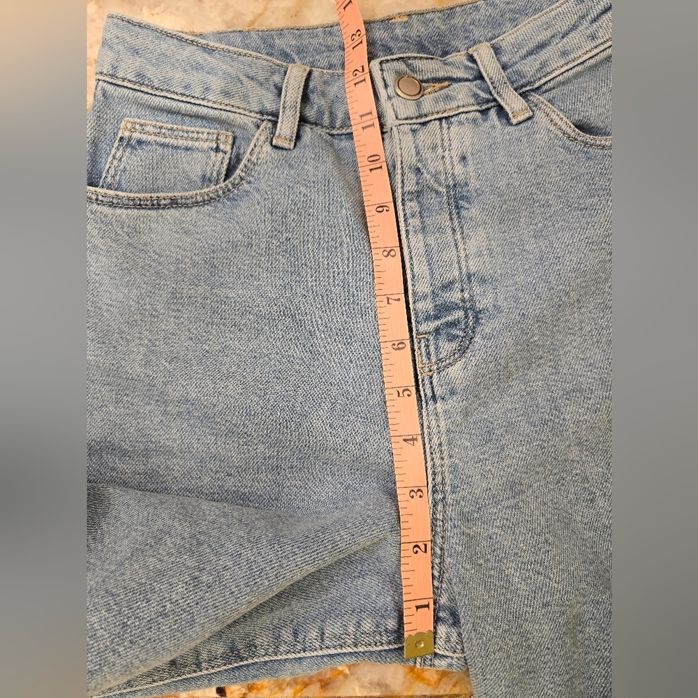 Oliver Bonas Blue Denim Relaxed Barrel Jeans Size 2 - Picture 8 of 9